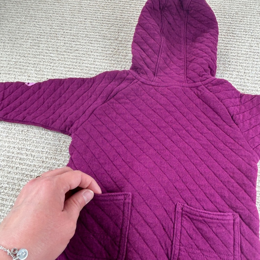 Carhartt Quilted Zip-Up Coverall Baby 9M Purple Hooded Jumpsuit QX5417 - Picture 8 of 10